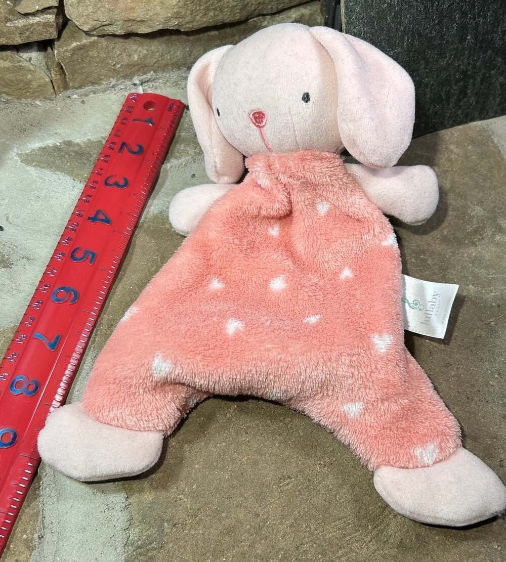 Lullaby Lane pink with dots lovey Bunny